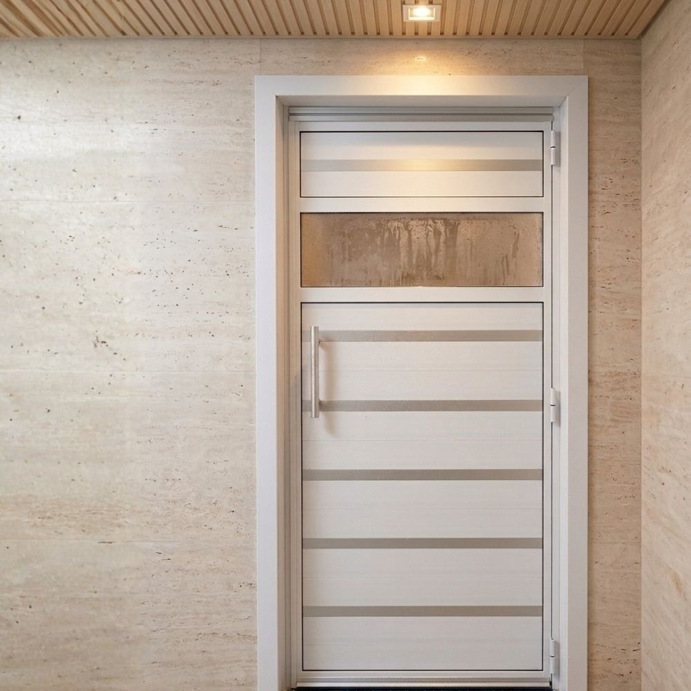 Porta de Alumínio Branco 0,99x1,99 m