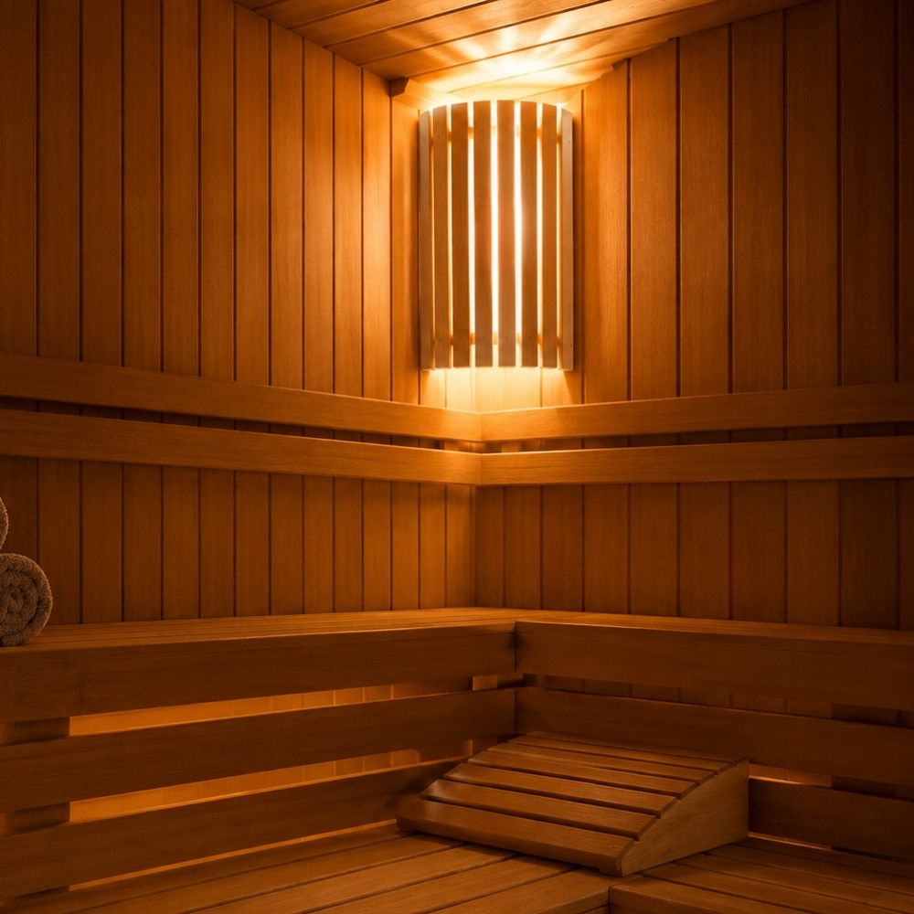 Luminária em Madeira para Sauna Seca