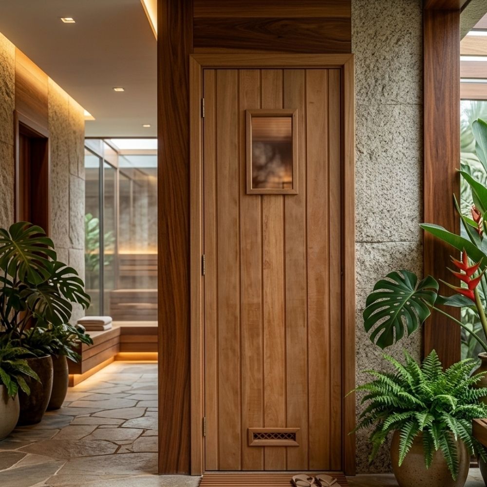 Porta em Madeira para Sauna Seca