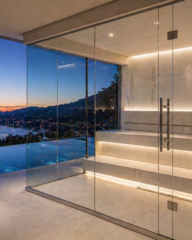 Sauna com vista panorâmica