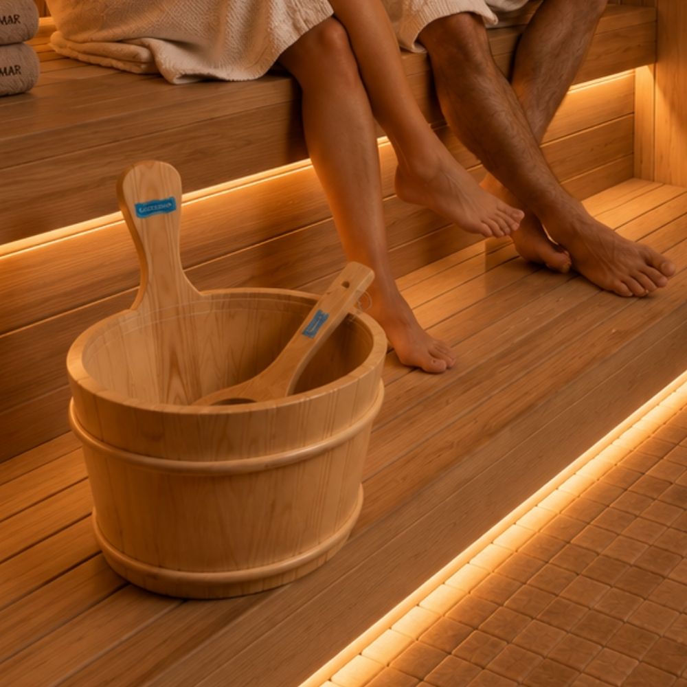 Balde e concha para Sauna Seca